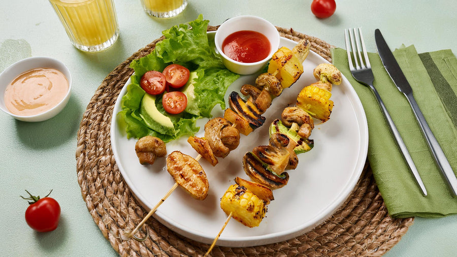 Asiatische Grillspieße