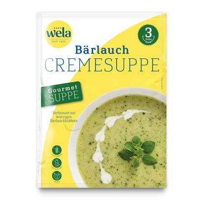 Wela Bärlauchcremesuppe Gourmet, 3 Teller – Beutel Vorderseite