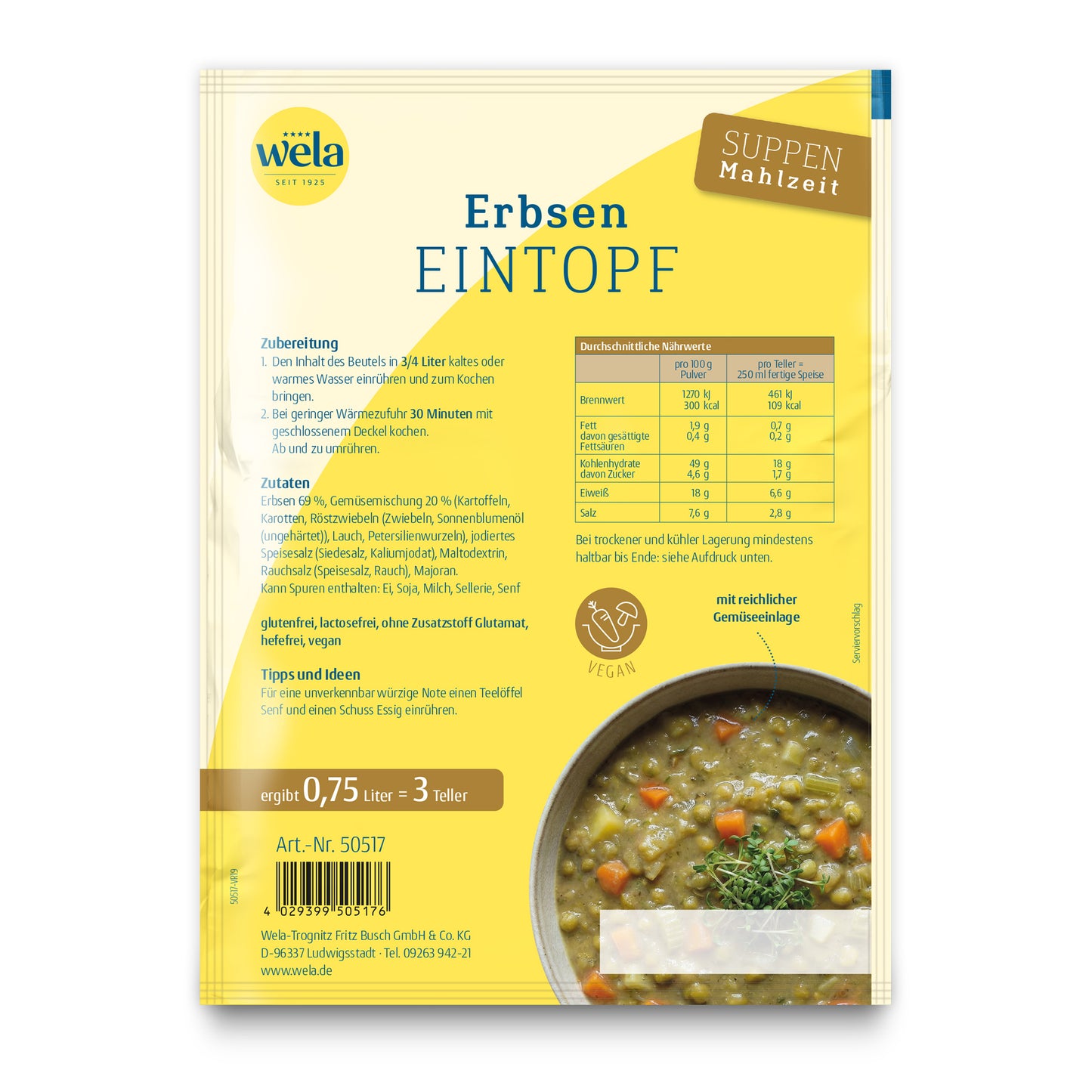 Wela Erbsen-Eintopf