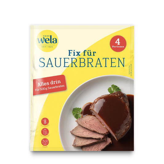 Wela Fix für Sauerbraten, 4 Portionen – Beutel Vorderseite