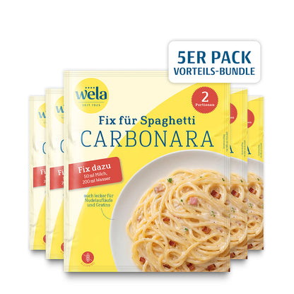 Wela Fix für Spaghetti Carbonara 5er Pack Vorteils-Bundle