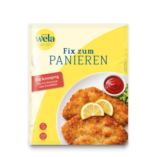 Wela Fix zum Panieren, für 4–5 Schnitzel oder Fischfilets – Beutel Vorderseite