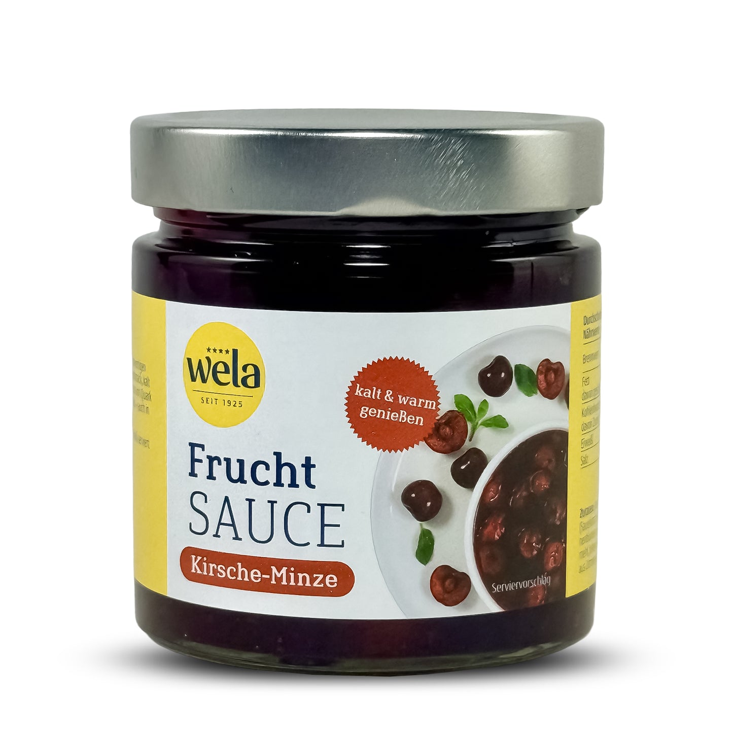 Wela Fruchtsauce Kirsche-Minze, kalt & warm genießen – Glas