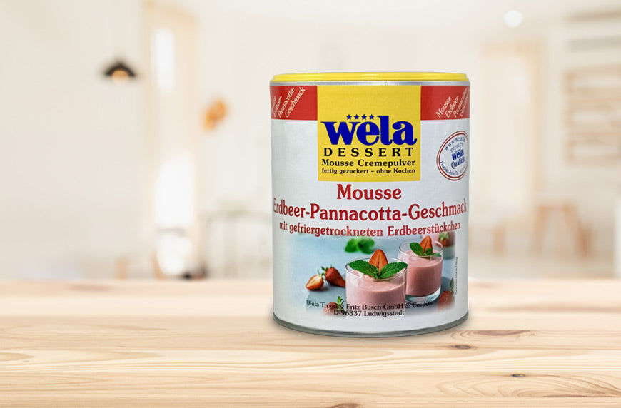 Mousse Erdbeer-Pannacotta-Geschmack