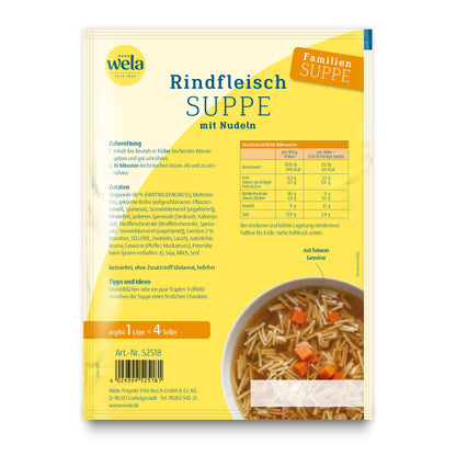 Wela Rindfleischsuppe mit Nudeln