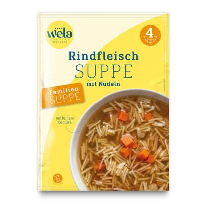 Wela Rindfleischsuppe mit Nudeln
