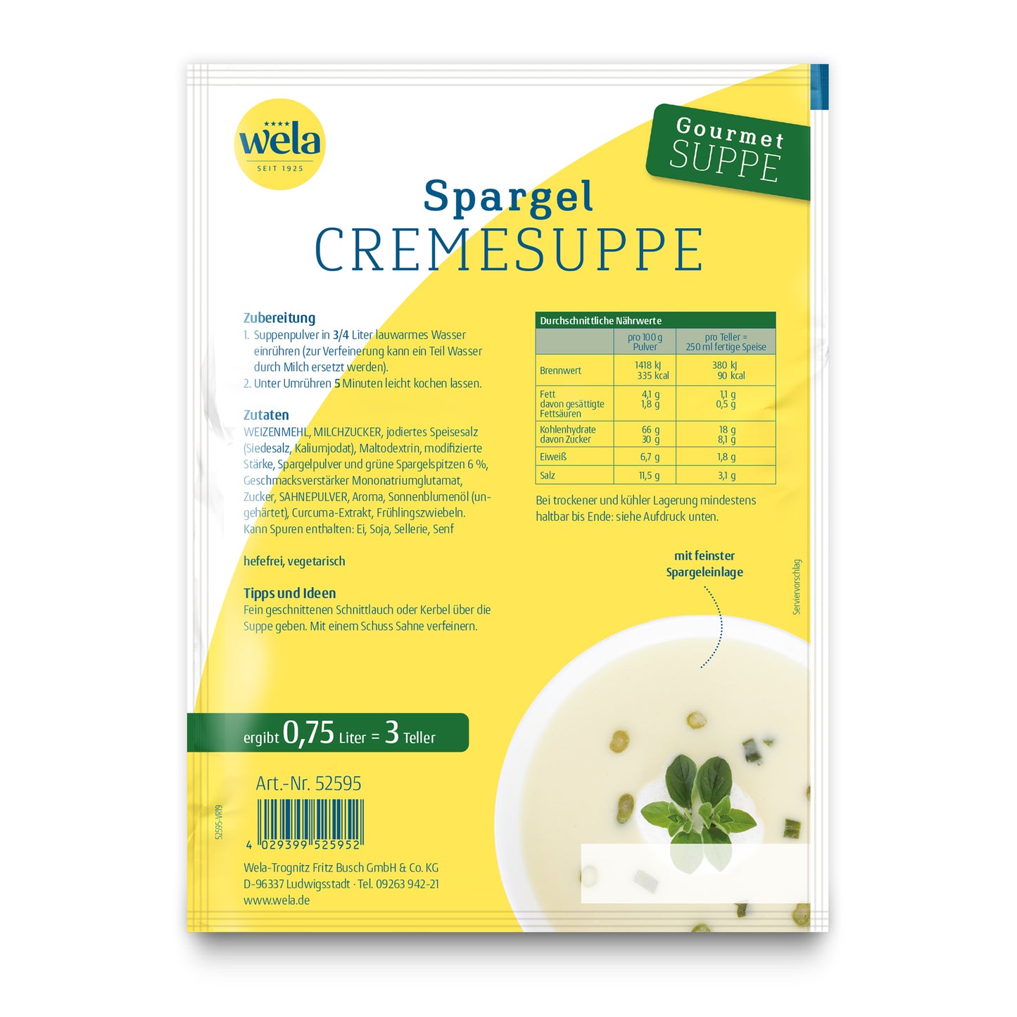 Wela Spargelcremesuppe Gourmet