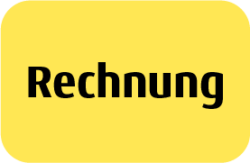 Schriftzug Rechnung mit schwarzer Schrift auf gelbem Hintergrund als Zahlungsoption im Shop. 